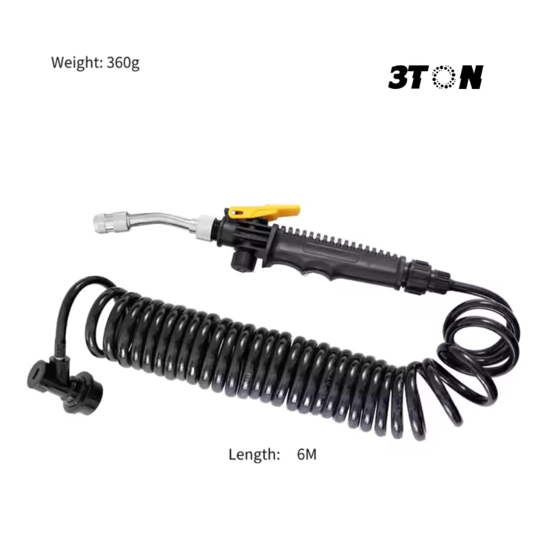 High Pressure Water Sprayer, Spring Tube Hose 6m Car Wash Water Nozzle Gun, High Pressure Replacement Sprayer Gun and Hose (Telescopic Hose and Handheld Sprayer)